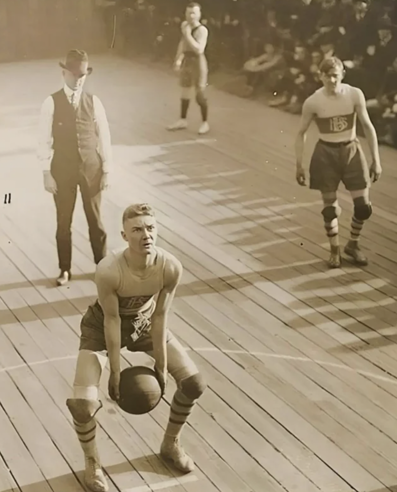 Basketball in 1921. 