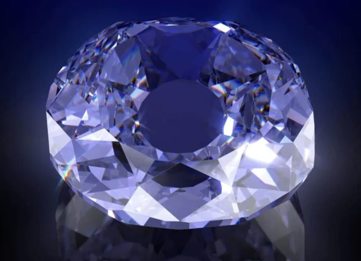 The Wittelsbach Diamond, a 35 carat blue diamond of internally flawless clarity.