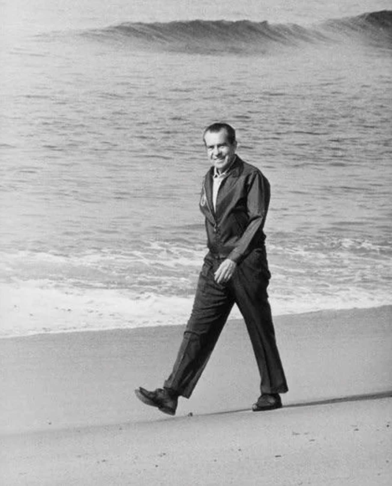 richard nixon on the beach