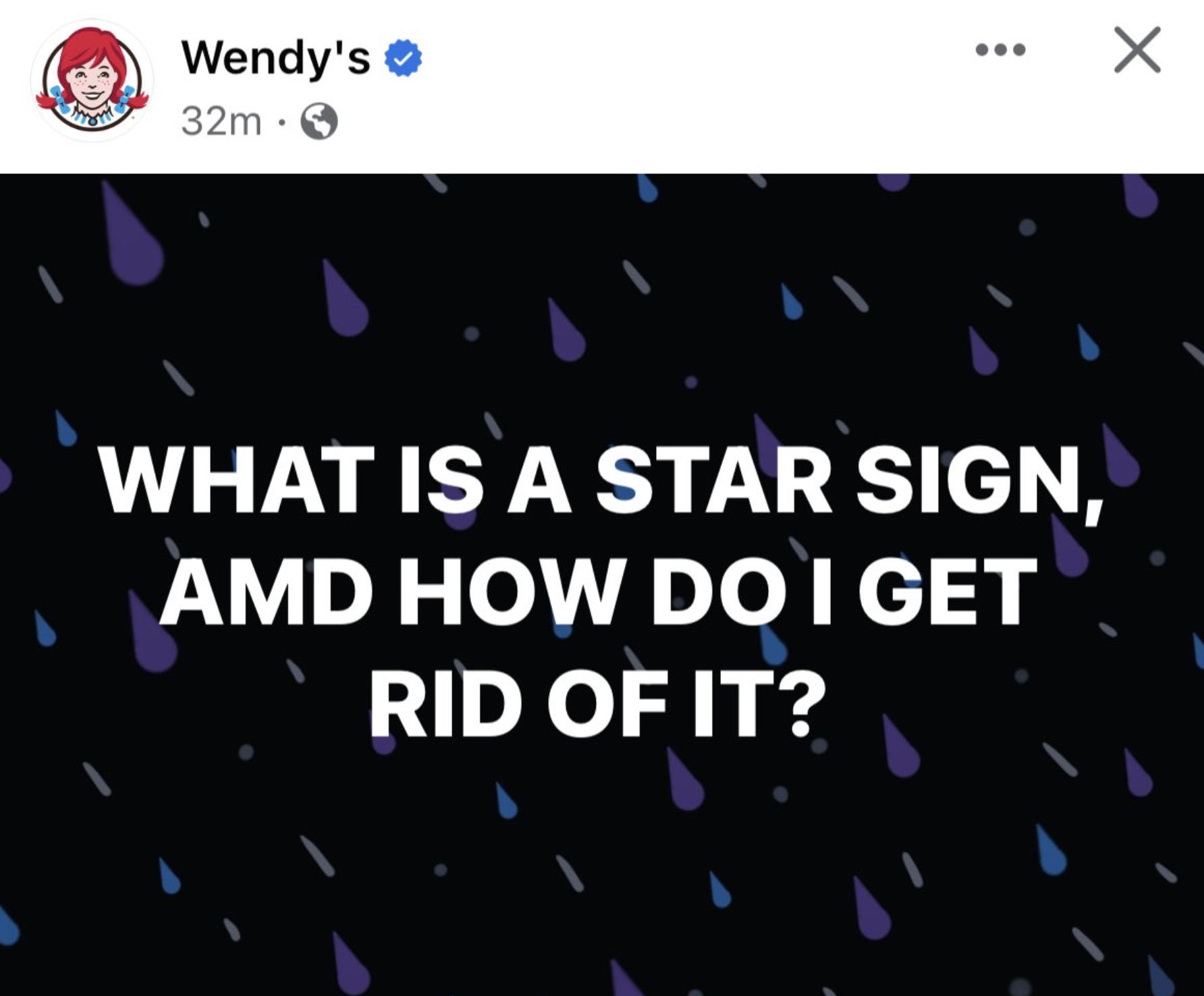 screenshot - Wendy's 32m . What Is A Star Sign, Amd How Do I Get Rid Of It?