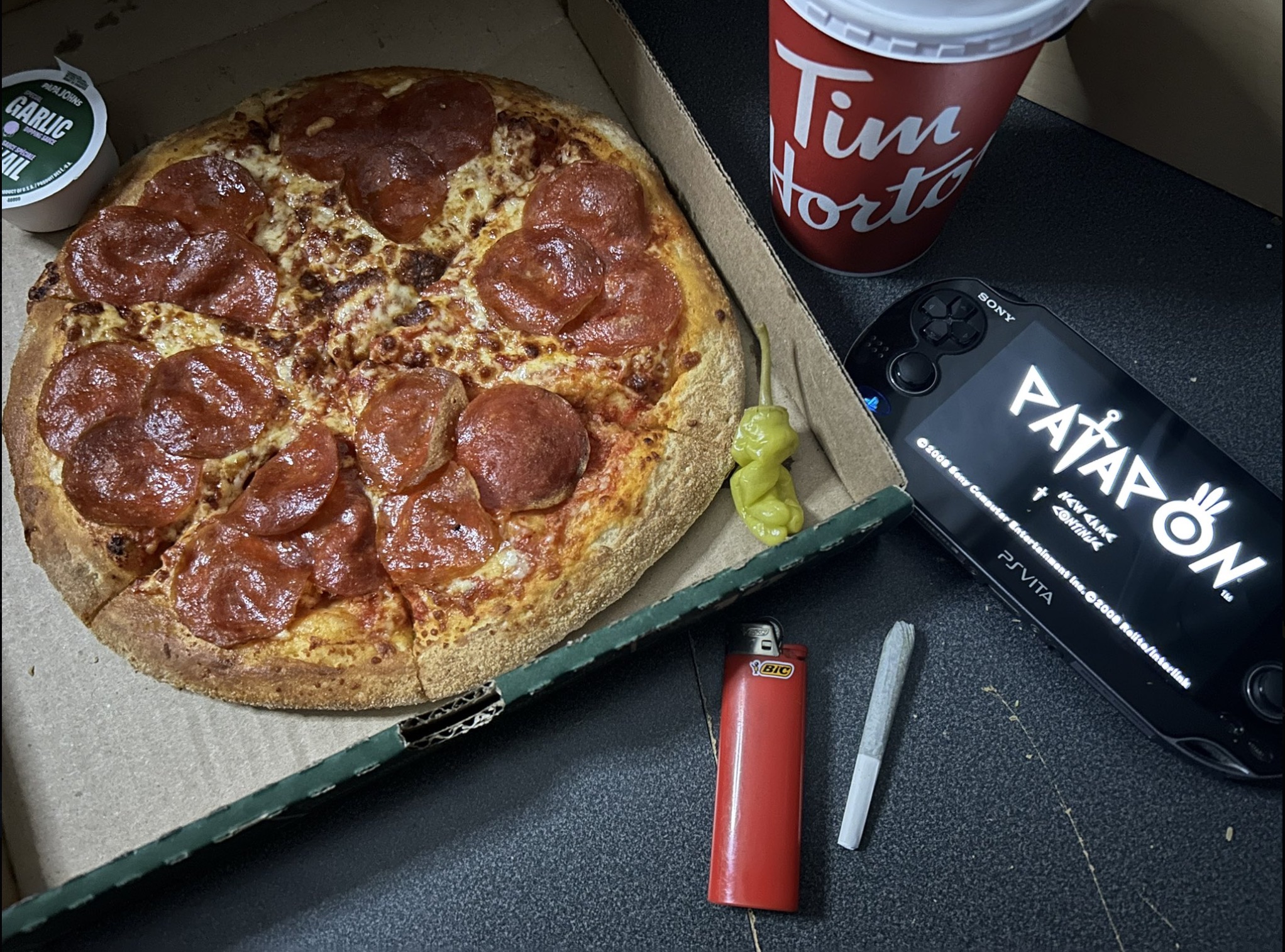 pepperoni - Lon Garlic L Tim rto Sony Patapon tamu Pivita