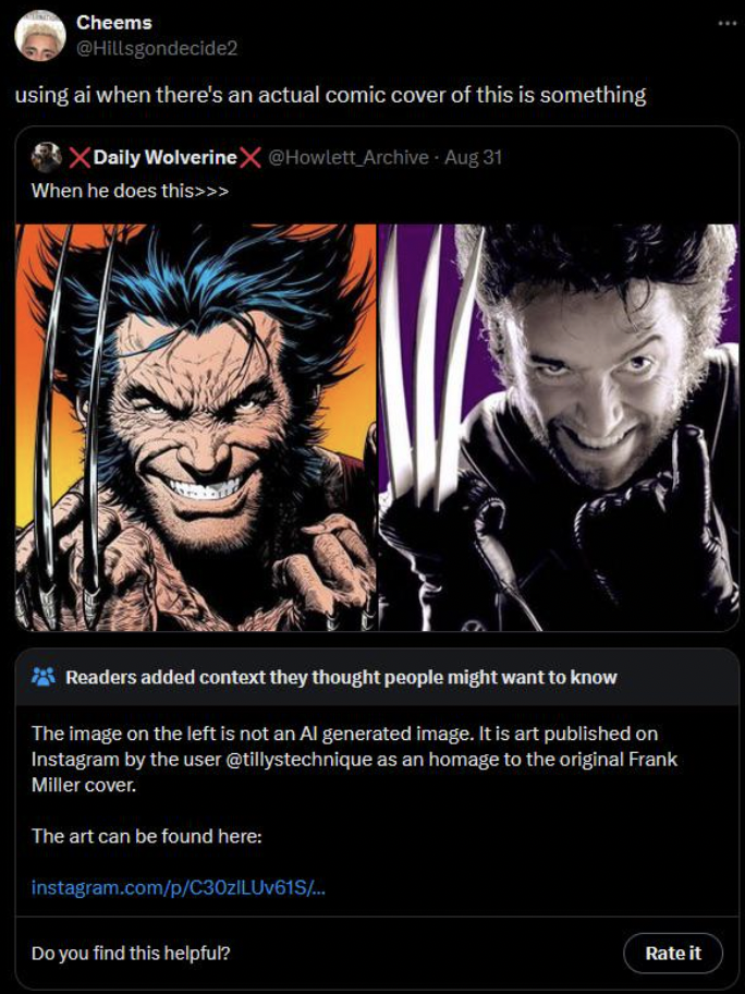 wolverine x men cover - Cheems Hillsgondecide2 using ai when there's an actual comic cover of this is something XDaily Wolverine X Archive Aug 31 When he does this>>> Readers added context they thought people might want to know The image on the left is no