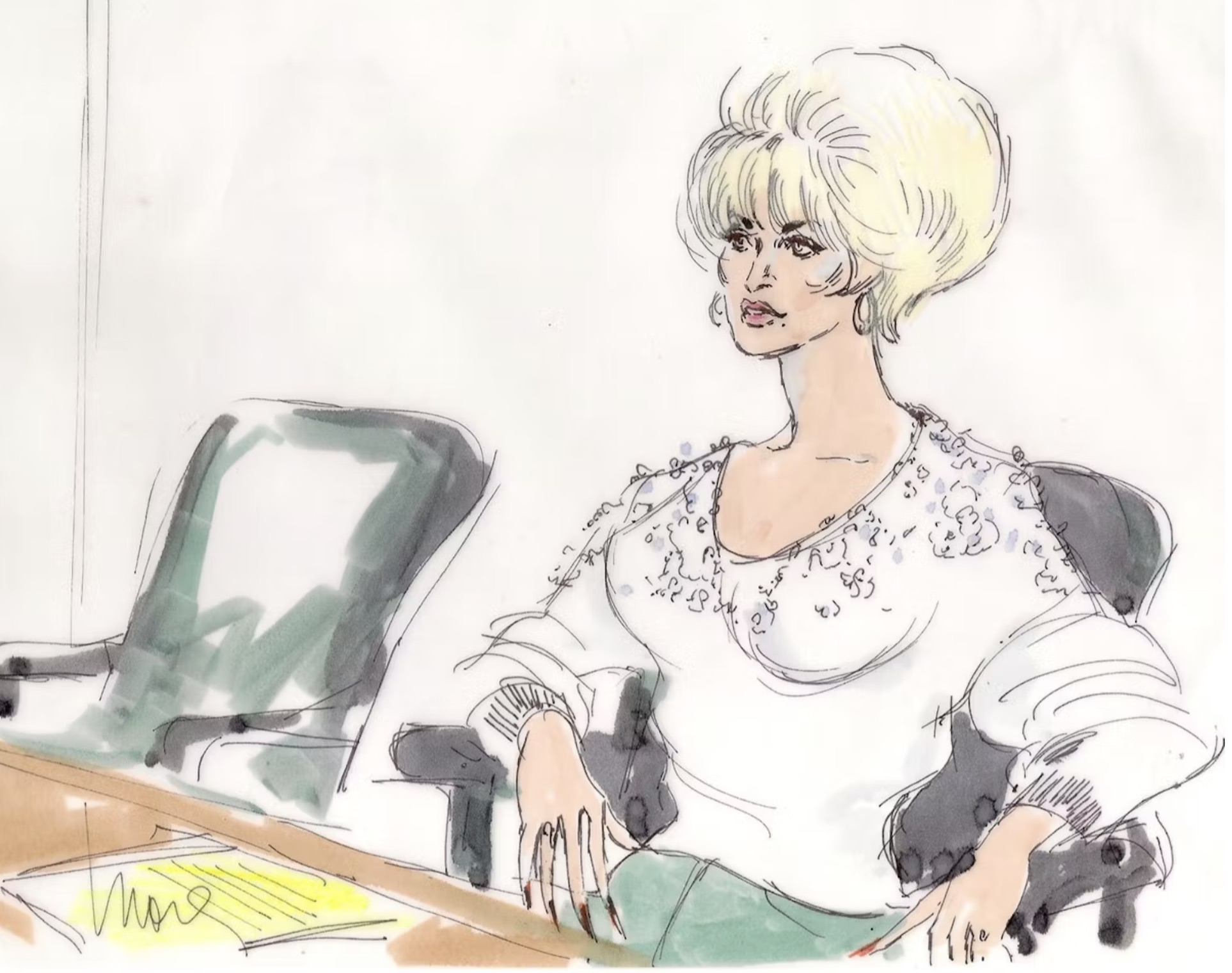 celebrity courtroom sketches - More Co