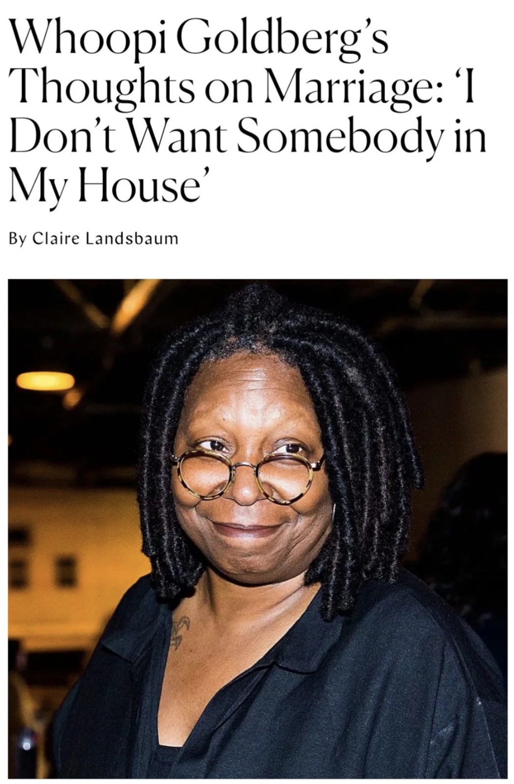 whoopi goldberg thoughts on marriage - Whoopi Goldberg's Thoughts on Marriage 'I Don't Want Somebody in My House' By Claire Landsbaum