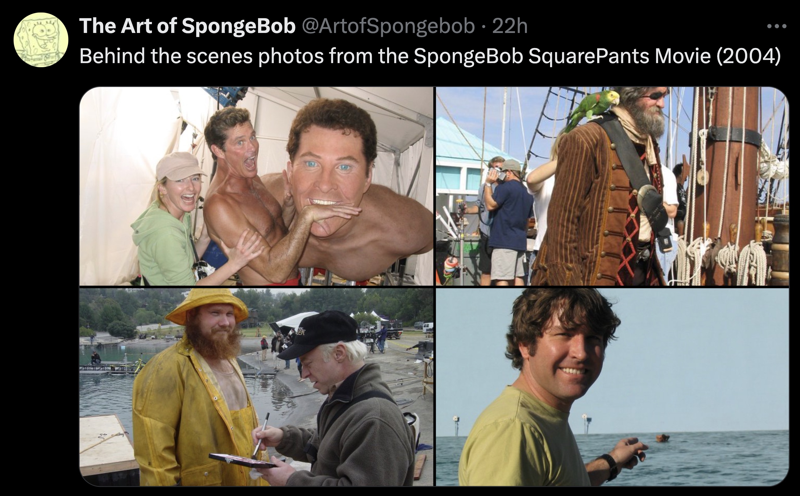 collage - The Art of SpongeBob 22h Behind the scenes photos from the SpongeBob SquarePants Movie 2004