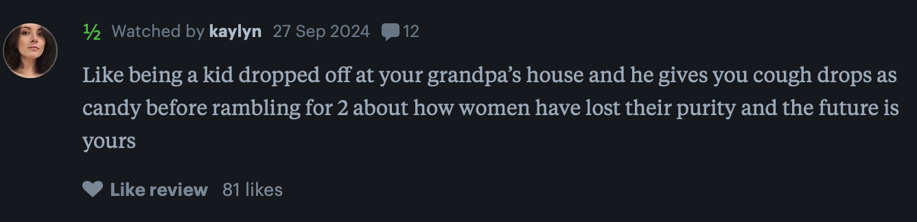 Letterboxd review