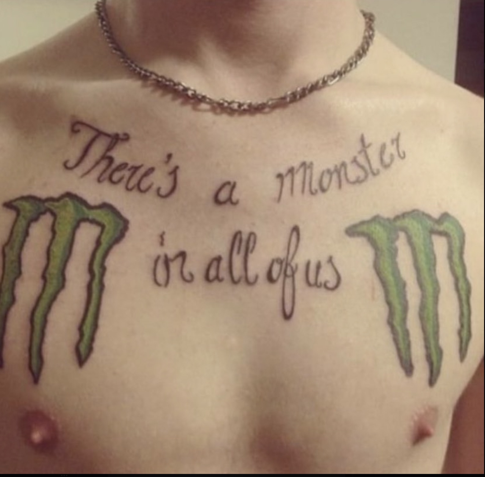 tattoo - Theu's a monster ir all of us M W