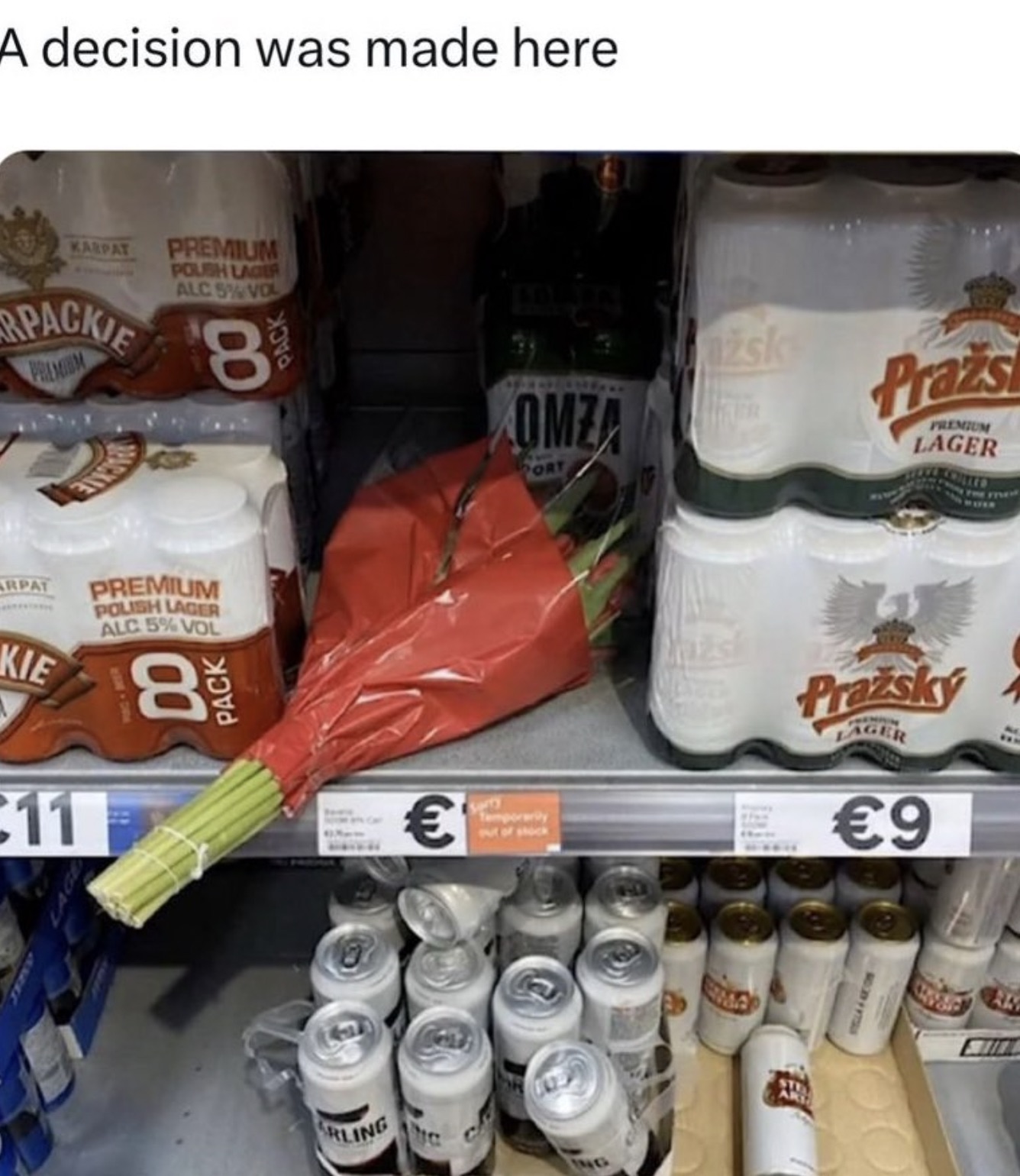 A decision was made here Karpat Rpackie Premium Premium Poush Lager Alc 5% Vol 8 Pack Hackie Arpat Kie Premium Polish Lager Alc 5% Vol Do Pack 8991 11 Omza Port sk Rling Ing Pras Premium Lager Willed The me Prask 9 MoodYoun 27