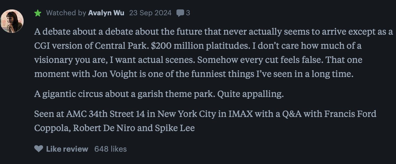 Letterboxd review