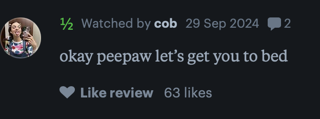 Letterboxd review