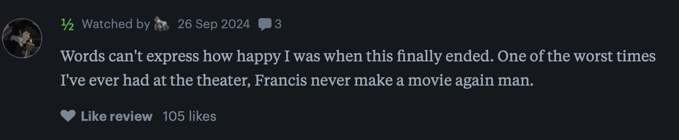 Letterboxd review