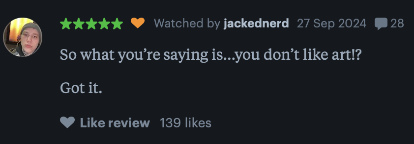 Letterboxd review