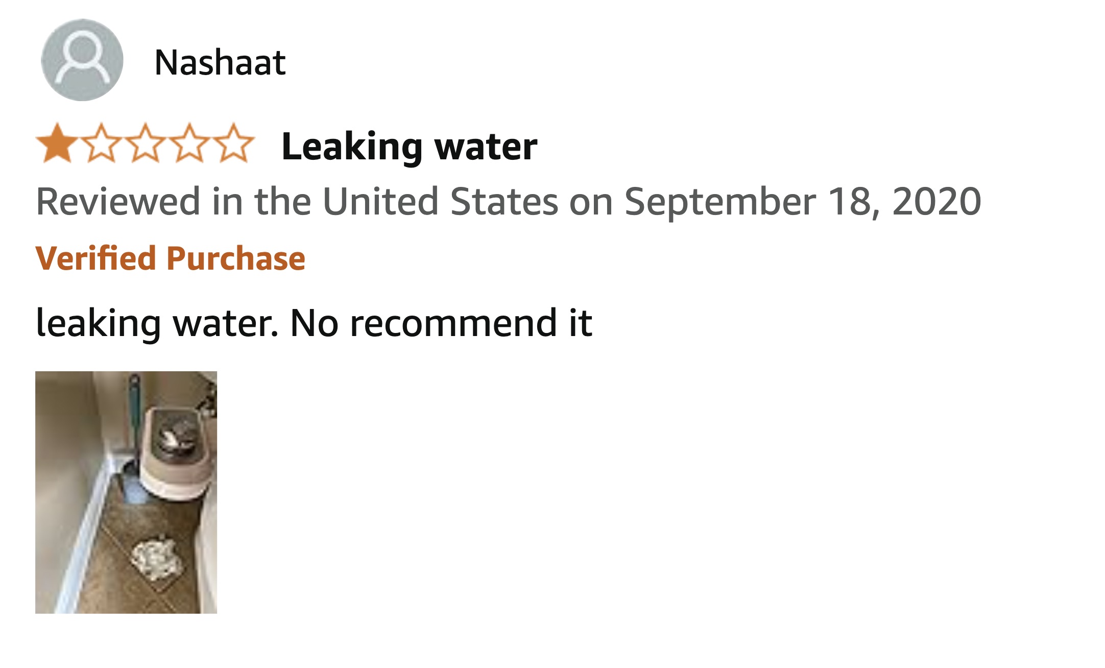 Nashaat Leaking water Reviewed in the United States on Verified Purchase leaking water. No recommend it