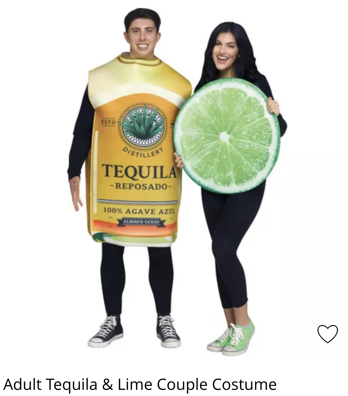 tequila costume - Estd Distillery Tequil Reposado 100% Agave Azul Always Good Adult Tequila & Lime Couple Costume