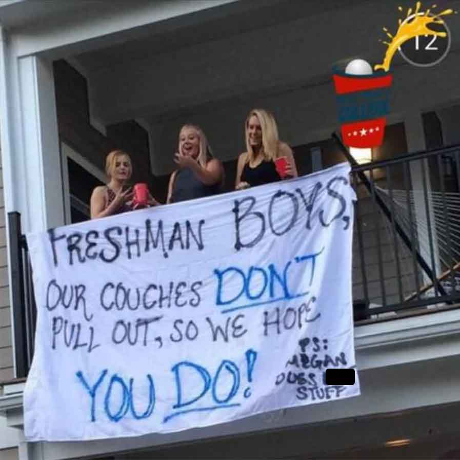 The Ohio State University - Freshman Boys Our Couches Dont Pull Out, So We Hope You Do! Ps Megan Dubs Stuff 12