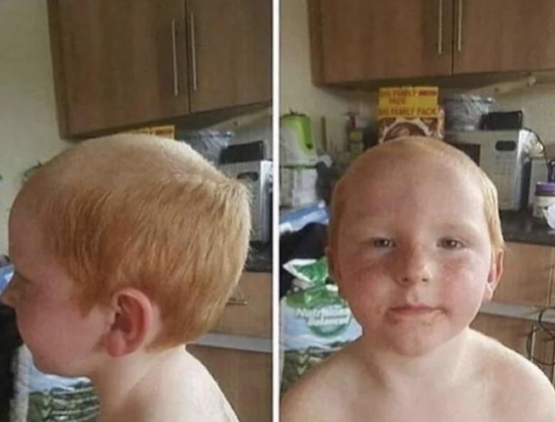 kid wanted haircut like neighbour