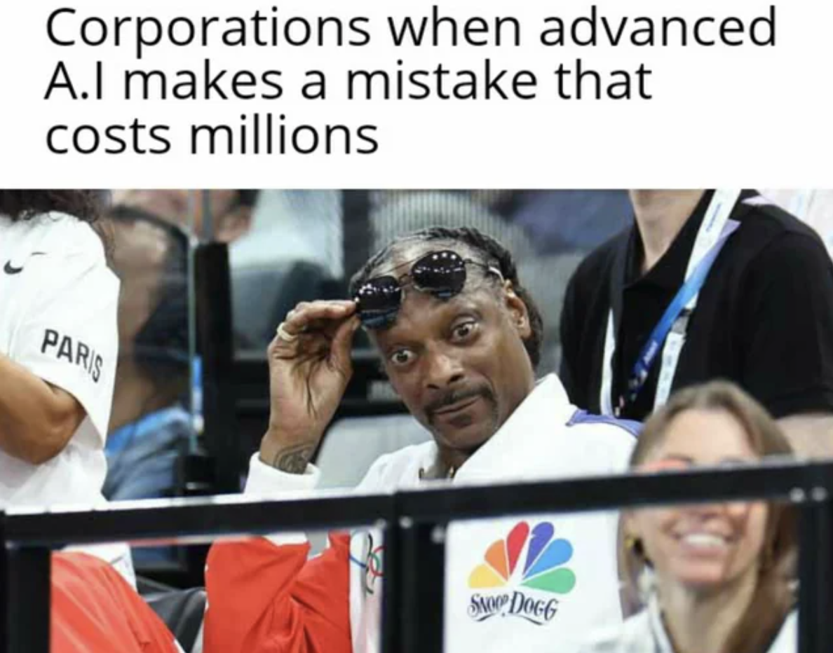 snoop dogg paris olympics - Corporations when advanced A.I makes a mistake that costs millions Paris S Dogg