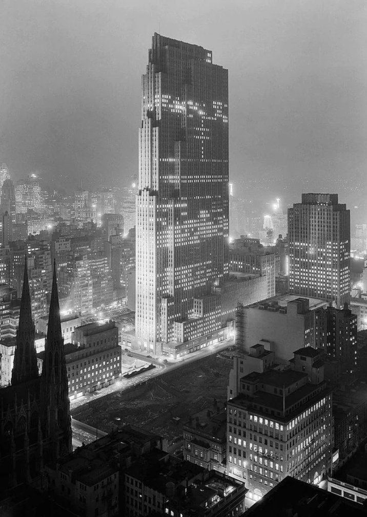 rockefeller center photo from 1933