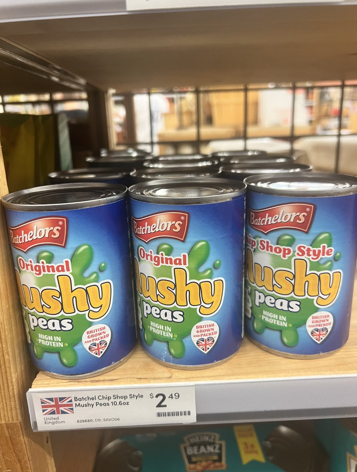 convenience food - chelors Original shy Peas Protein chelors Original ushy Peas Batchelors Shop Style ushy peas Batchel Chip Shop Style Se Mushy Peas 10.6 $249 Beanz