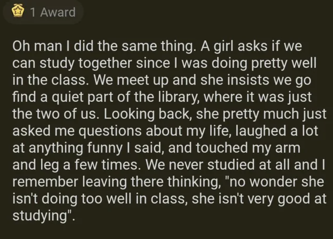 examples of political liberty - 1 Award Oh man I did the same thing. A girl asks if we can study together since I was doing pretty well in the class. We meet up and she insists we go find a quiet part of the library, where it was just the two of us. Looki