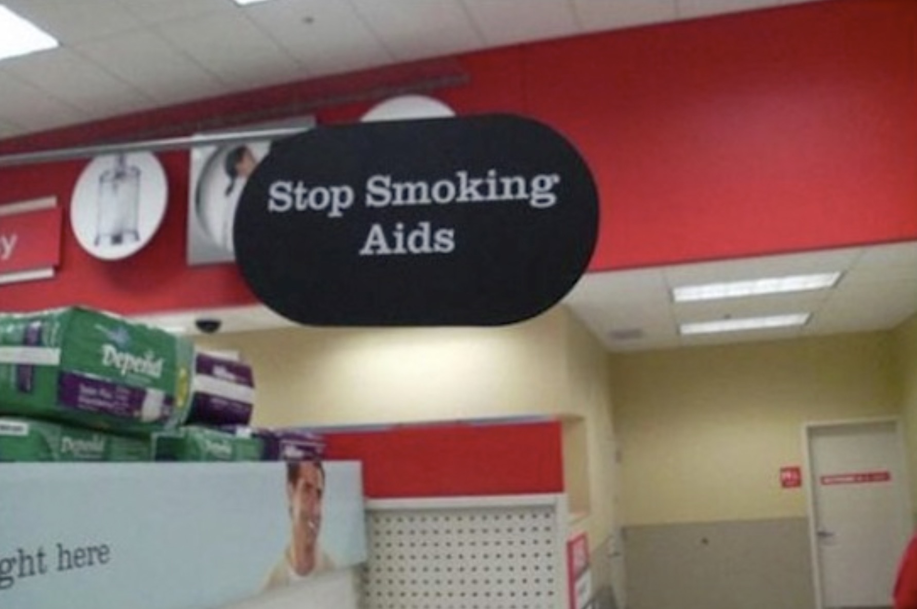 ceiling - y Popold ght here Depend Stop Smoking Aids