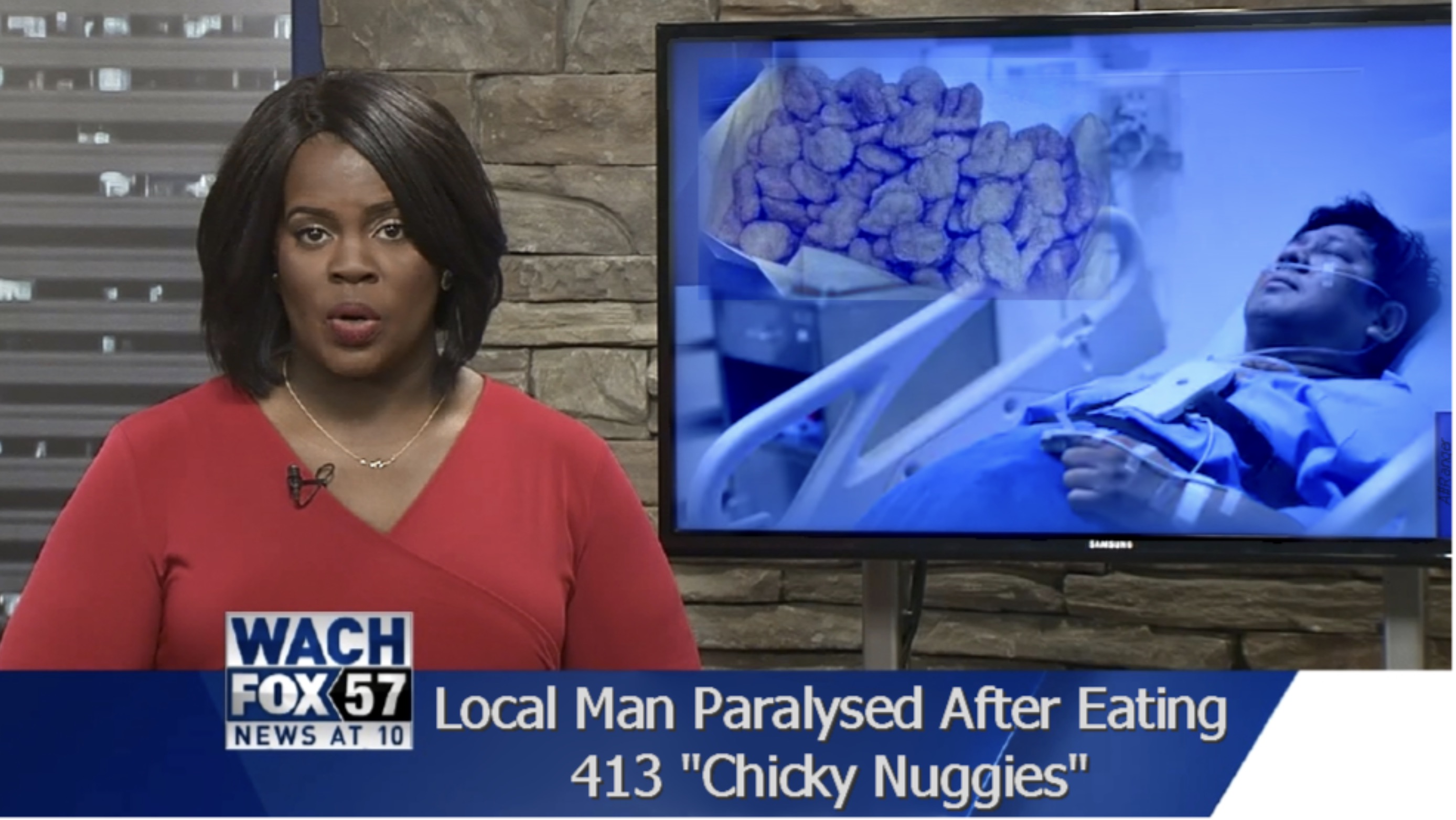 led-backlit lcd display - Wach Fox 57 Local Man Paralysed After Eating News At 10 413 "Chicky Nuggies"