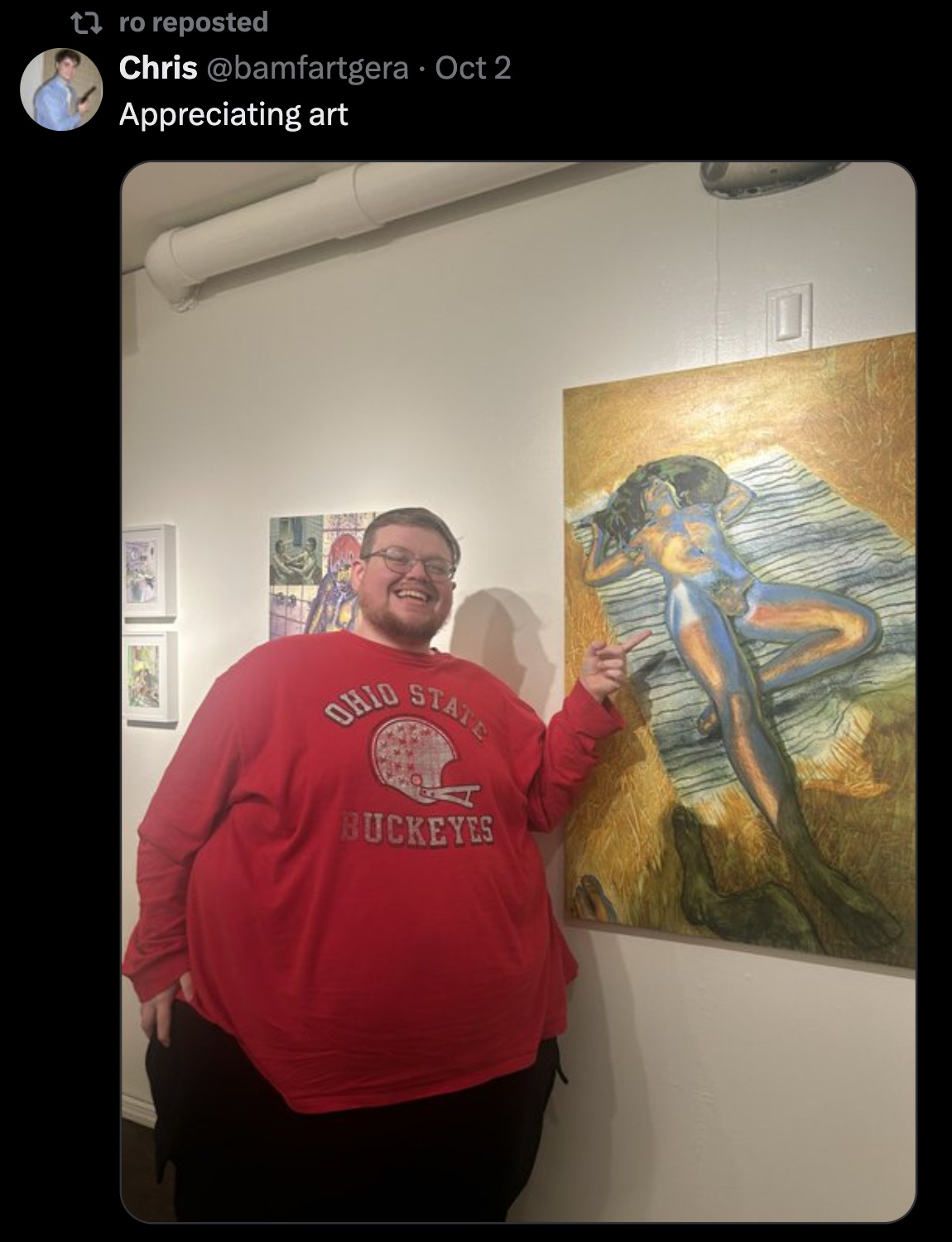 modern art - tro reposted Chris Oct 2 Appreciating art Ohio State Buckeyes