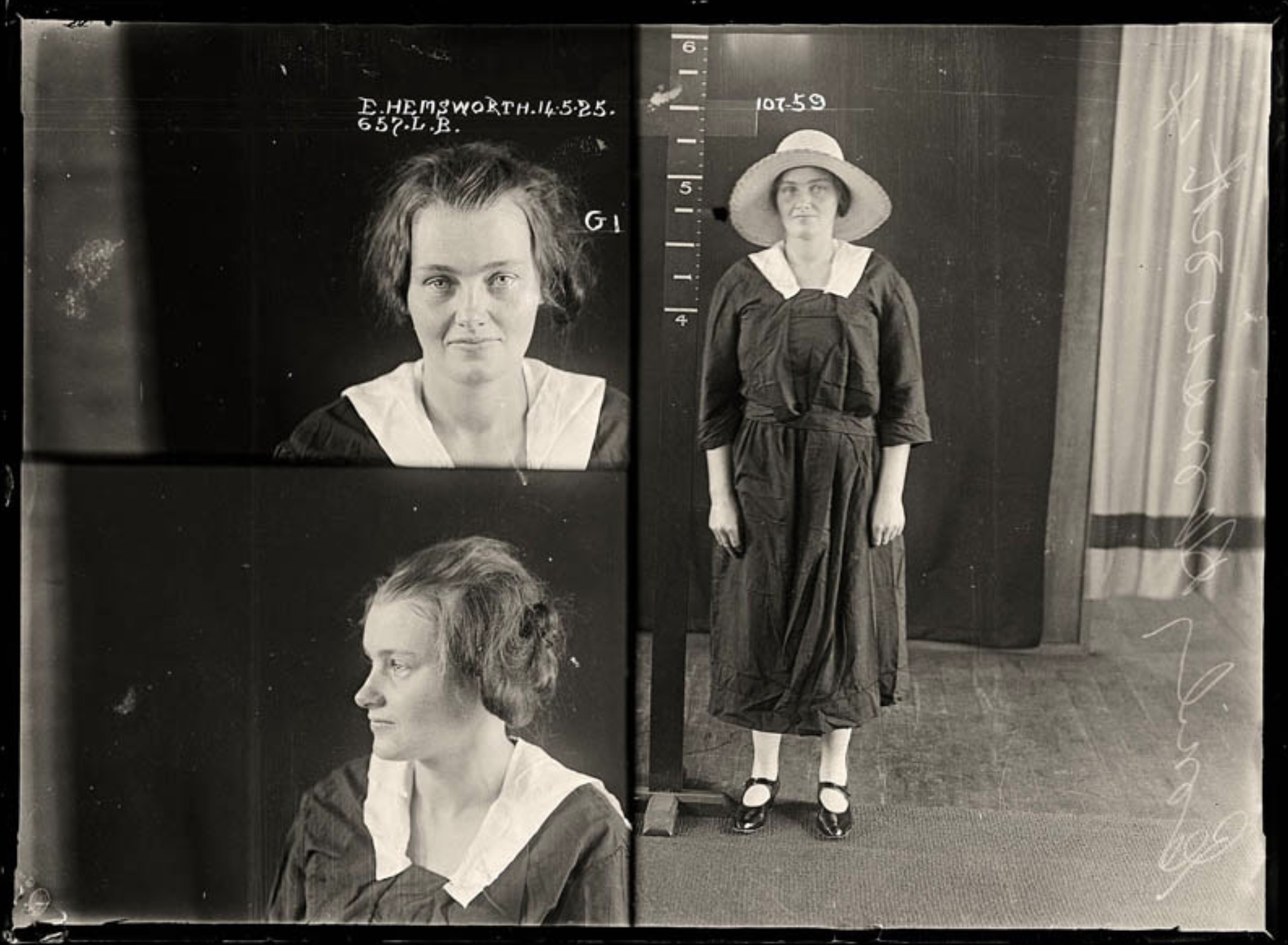 1920s female mugshots - Ehemsworth.14525. 657.L.B. Gi 10T59