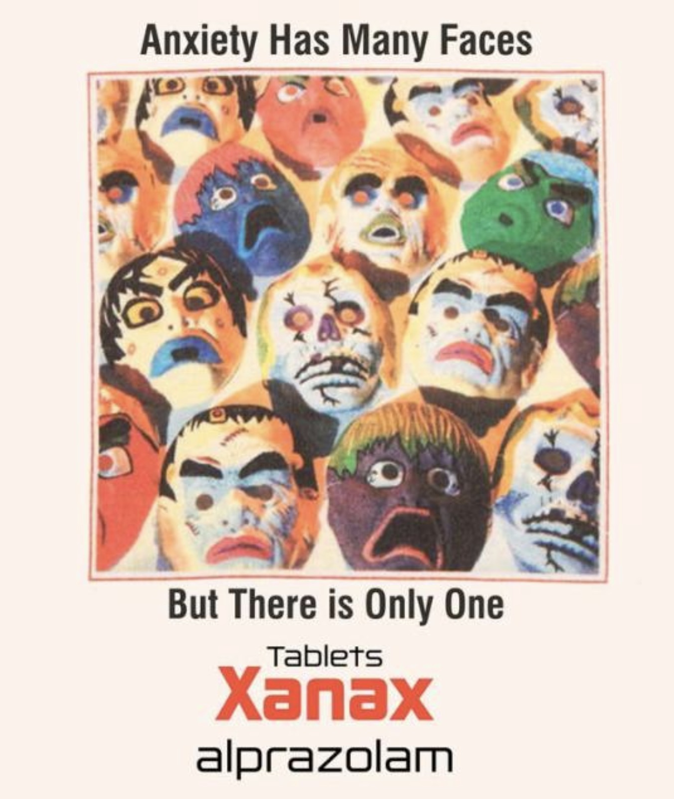 anxiety has many faces xanax shirt - Anxiety Has Many Faces But There is Only One Tablets Xanax alprazolam