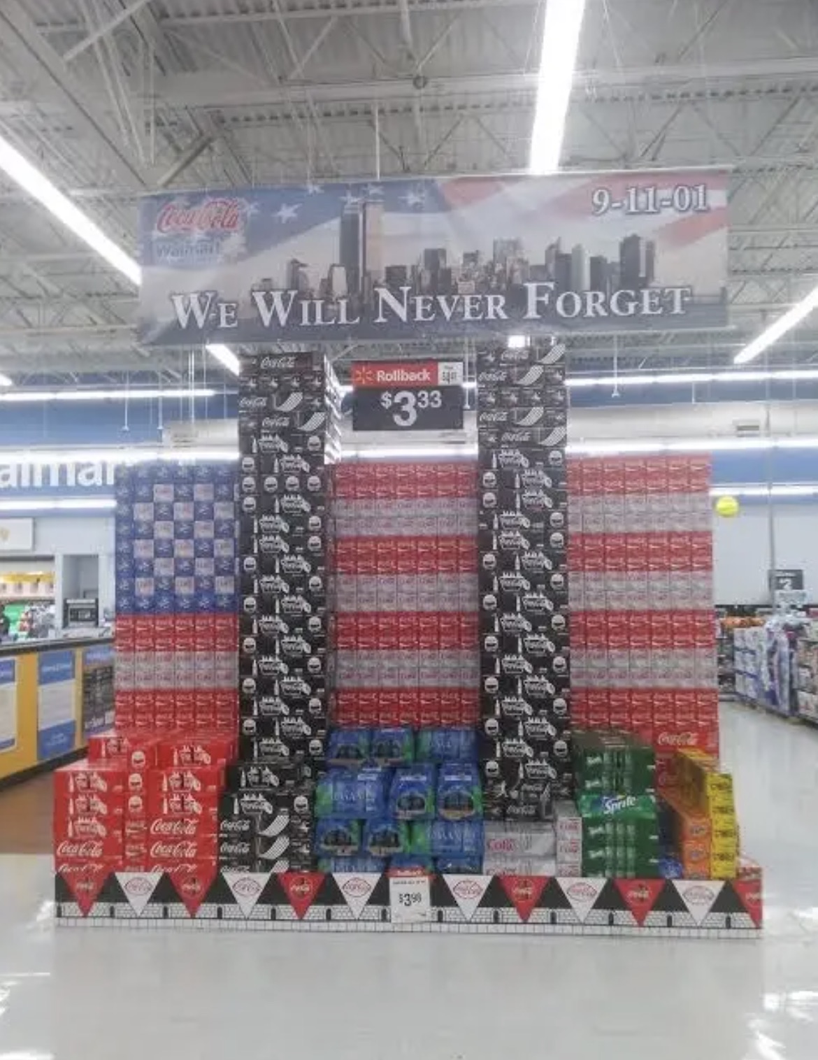 walmart 9 11 coke display