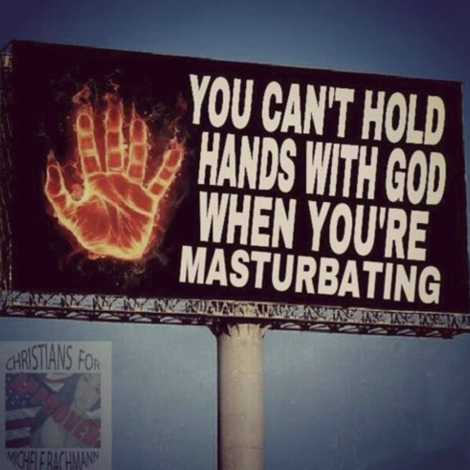 Internet meme - Christians For Ve Michelerachmann You Can'T Hold Hands With God When You'Re Masturbating Tax