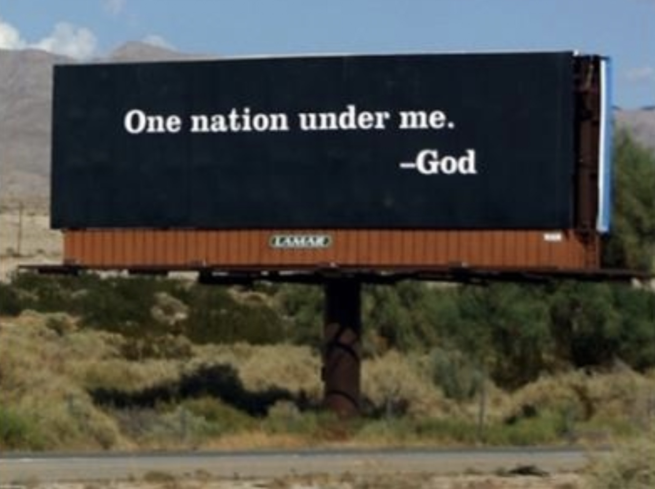 billboard - One nation under me. God Clamai