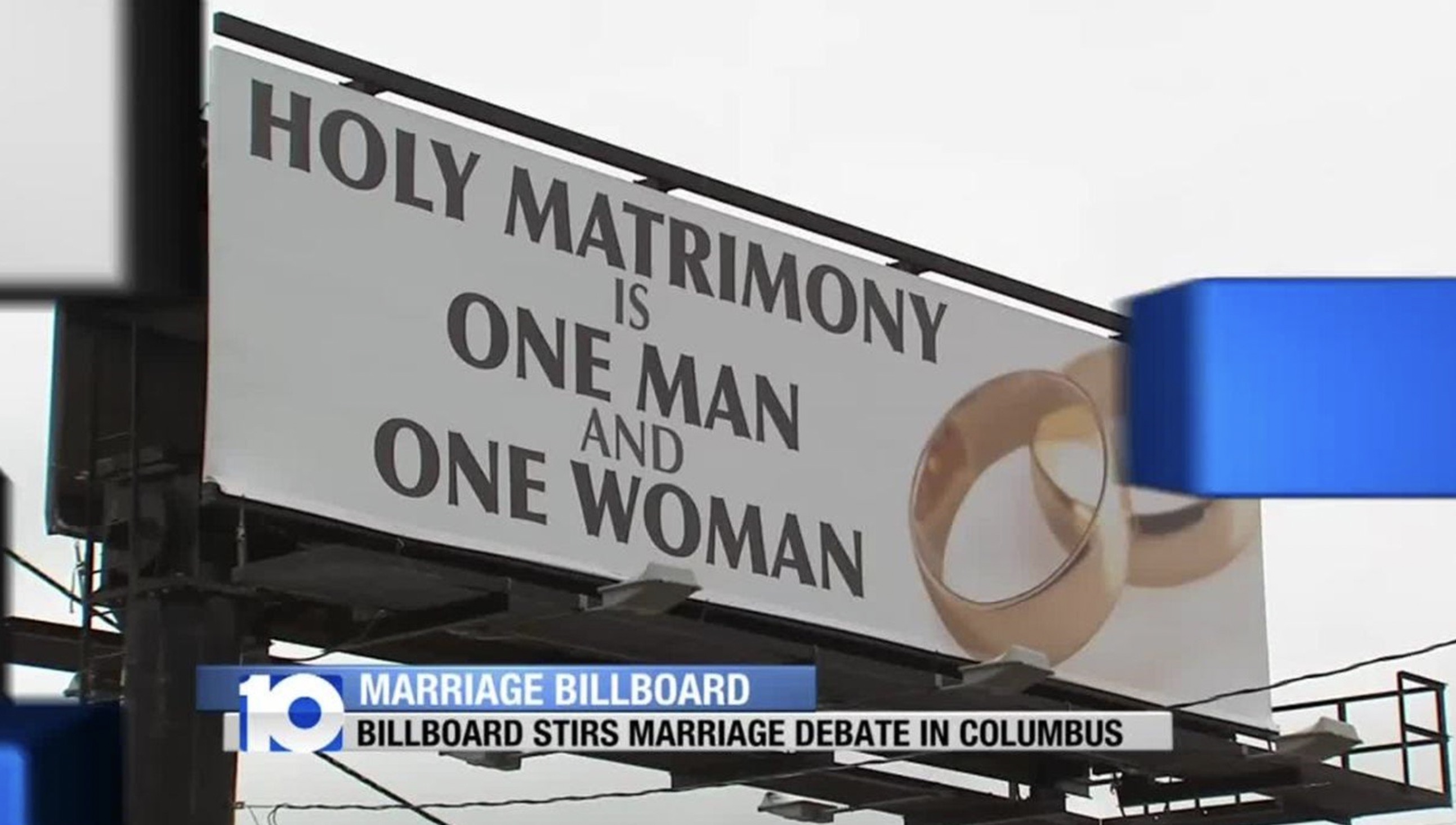 billboard - Holy Matrimony 10 Is One Man And One Woman Marriage Billboard Billboard Stirs Marriage Debate In Columbus