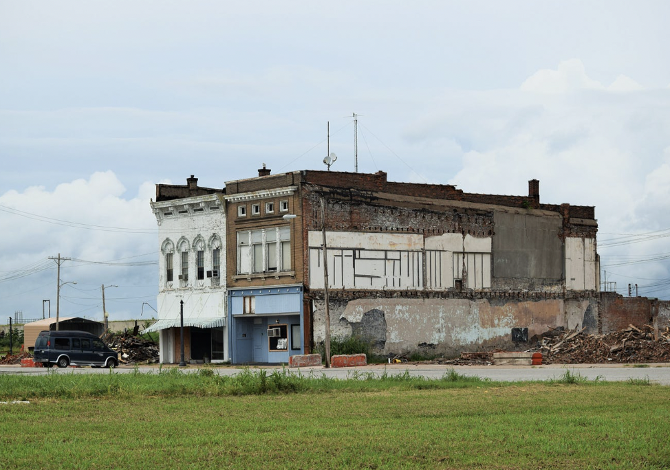 “Among places I have visited: Cairo, IL. I drove through there once as a detour. Desolate, abandoned, and decayed. Not a single living being was seen driving through that town.”