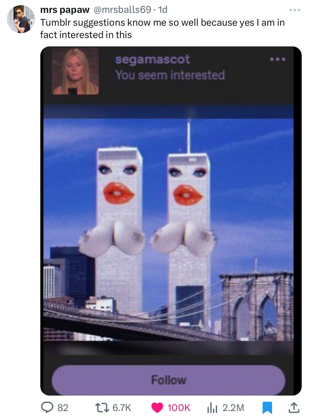 twin towers tits - mrs papaw . 1d Tumblr suggestions know me so well because yes I am in fact interested in this segamascot You seem interested 82 tl Ilil 2.2M