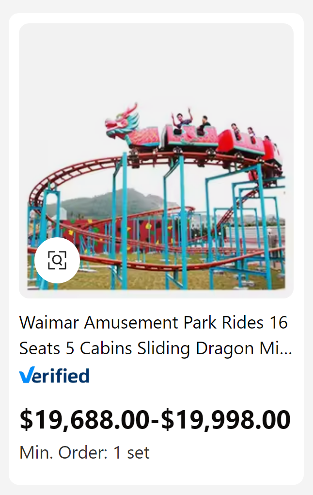 Waimar Amusement Park Rides 16 Seats 5 Cabins Sliding Dragon Mi... Verified $19,688.00$19,998.00 Min. Order 1 set