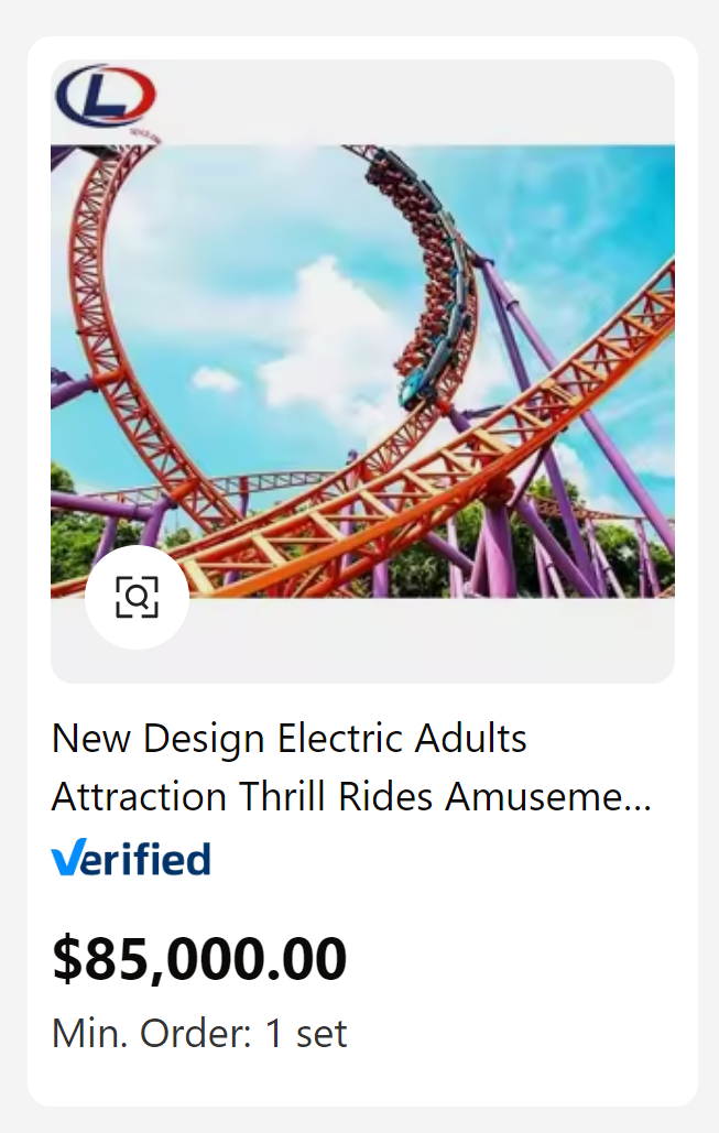 roller coaster - 10 New Design Electric Adults Attraction Thrill Rides Amuseme... Verified $85,000.00 Min. Order 1 set