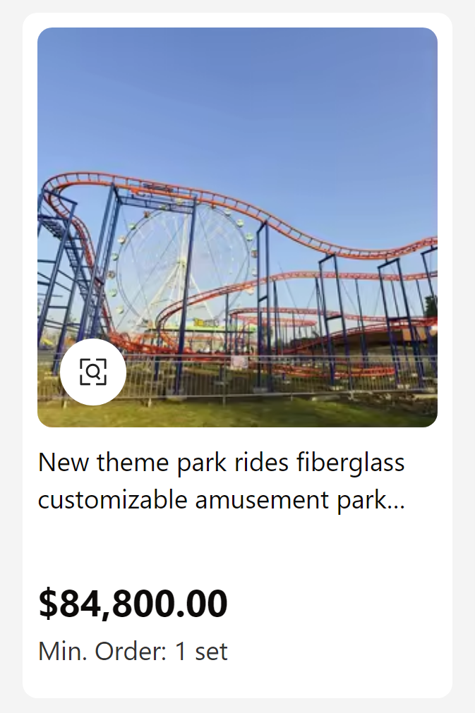 roller coaster - b New theme park rides fiberglass customizable amusement park... $84,800.00 Min. Order 1 set