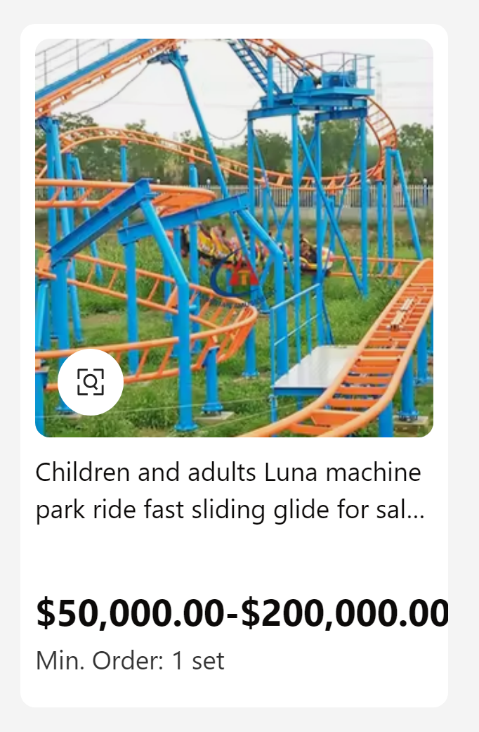 roller coaster - Children and adults Luna machine park ride fast sliding glide for sal... $50,000.00$200,000.00 Min. Order 1 set