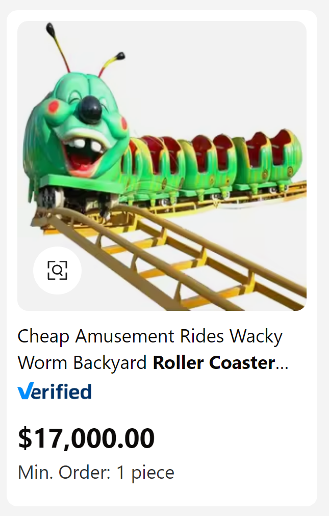 insect - Cheap Amusement Rides Wacky Worm Backyard Roller Coaster... Verified $17,000.00 Min. Order 1 piece