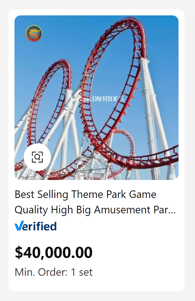 roller coaster - b On Ride Best Selling Theme Park Game Quality High Big Amusement Par... Verified $40,000.00 Min. Order 1 set