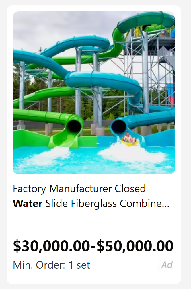 Water slide - Factory Manufacturer Closed Water Slide Fiberglass Combine... $30,000.00$50,000.00 Min. Order 1 set Ad