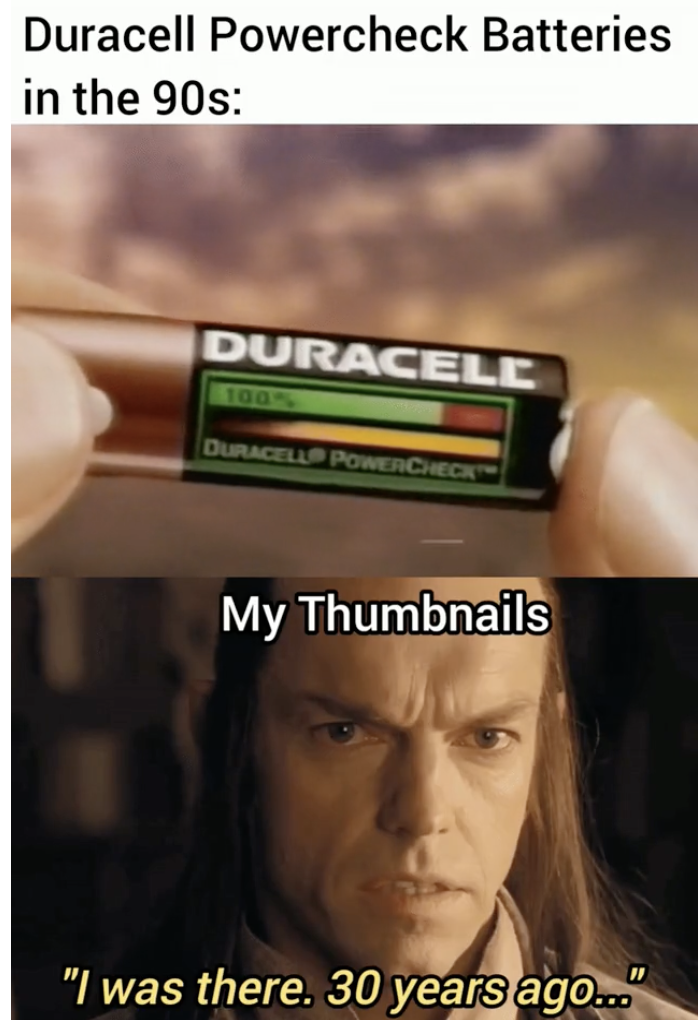 poster - Duracell Powercheck Batteries in the 90s Duracell 1007 Duracell Powercheck My Thumbnails "I was there. 30 years ago...