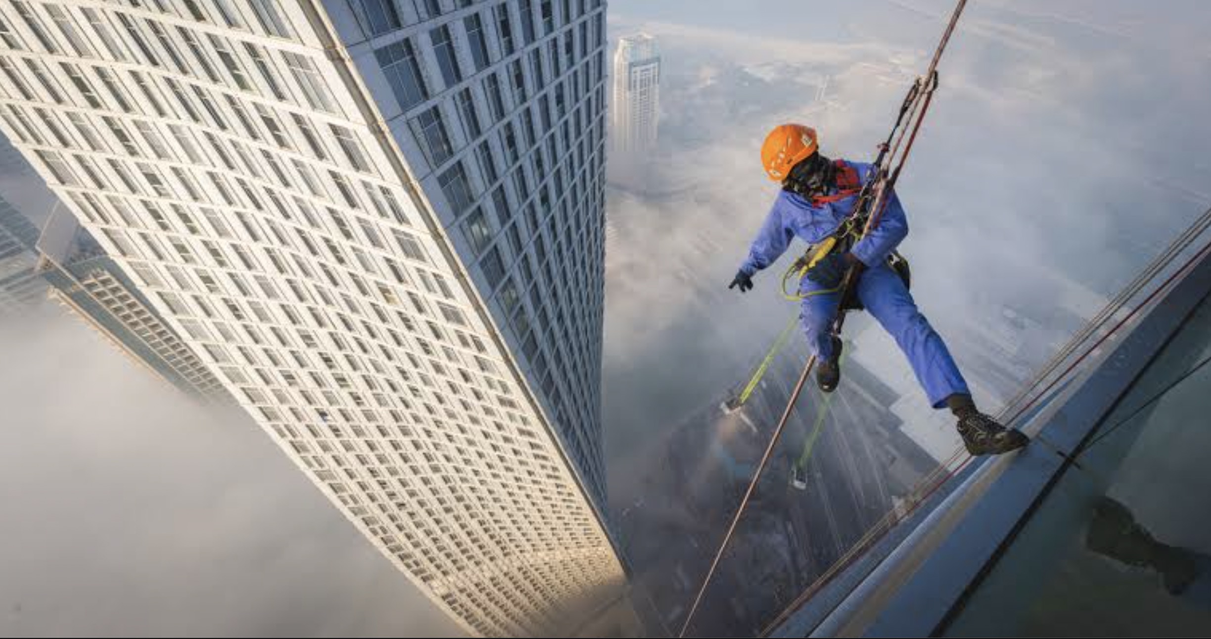 skyscraper window washer