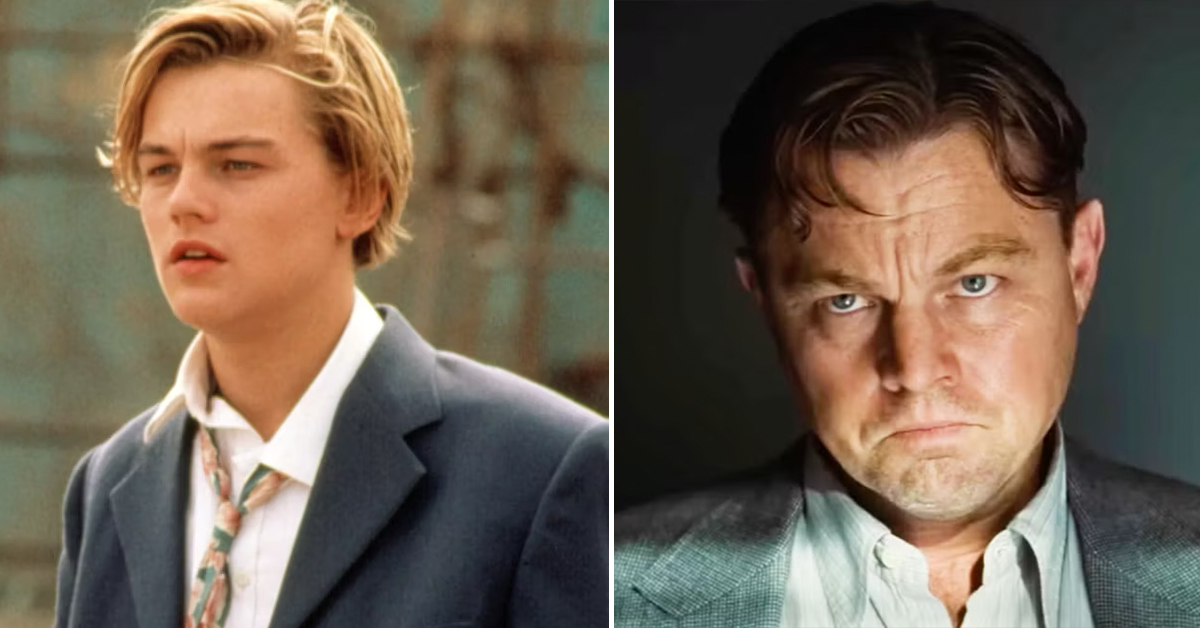 Leonardo DiCaprio in ‘Romeo + Juliet’ (1996) and ‘Killers of the Flower Moon’ (2023)