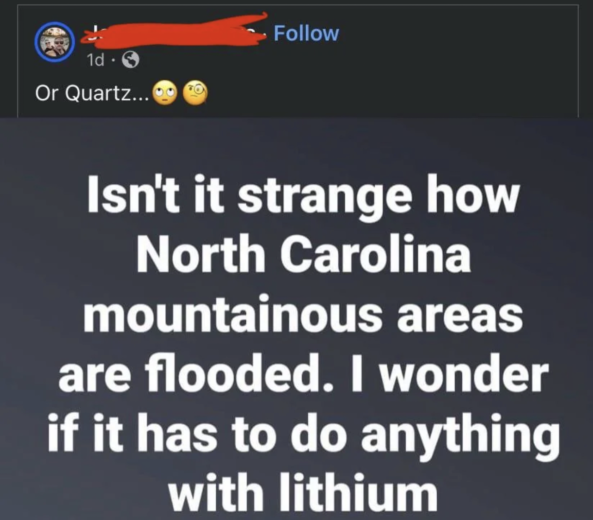 screenshot - 1d. Or Quartz... Isn't it strange how North Carolina mountainous areas are flooded. I wonder if it has to do anything with lithium