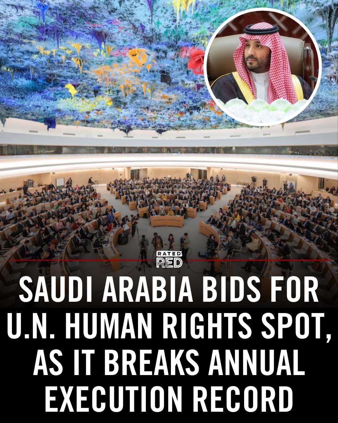 crowd - Rated Red Saudi Arabia Bids For U.N. Human Rights Spot, As It Breaks Annual Execution Record