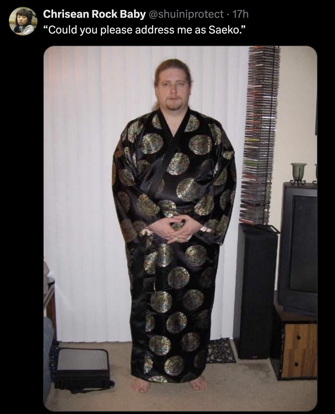 neckbeard kimono - Chrisean Rock Baby 17h "Could you please address me as Saeko."