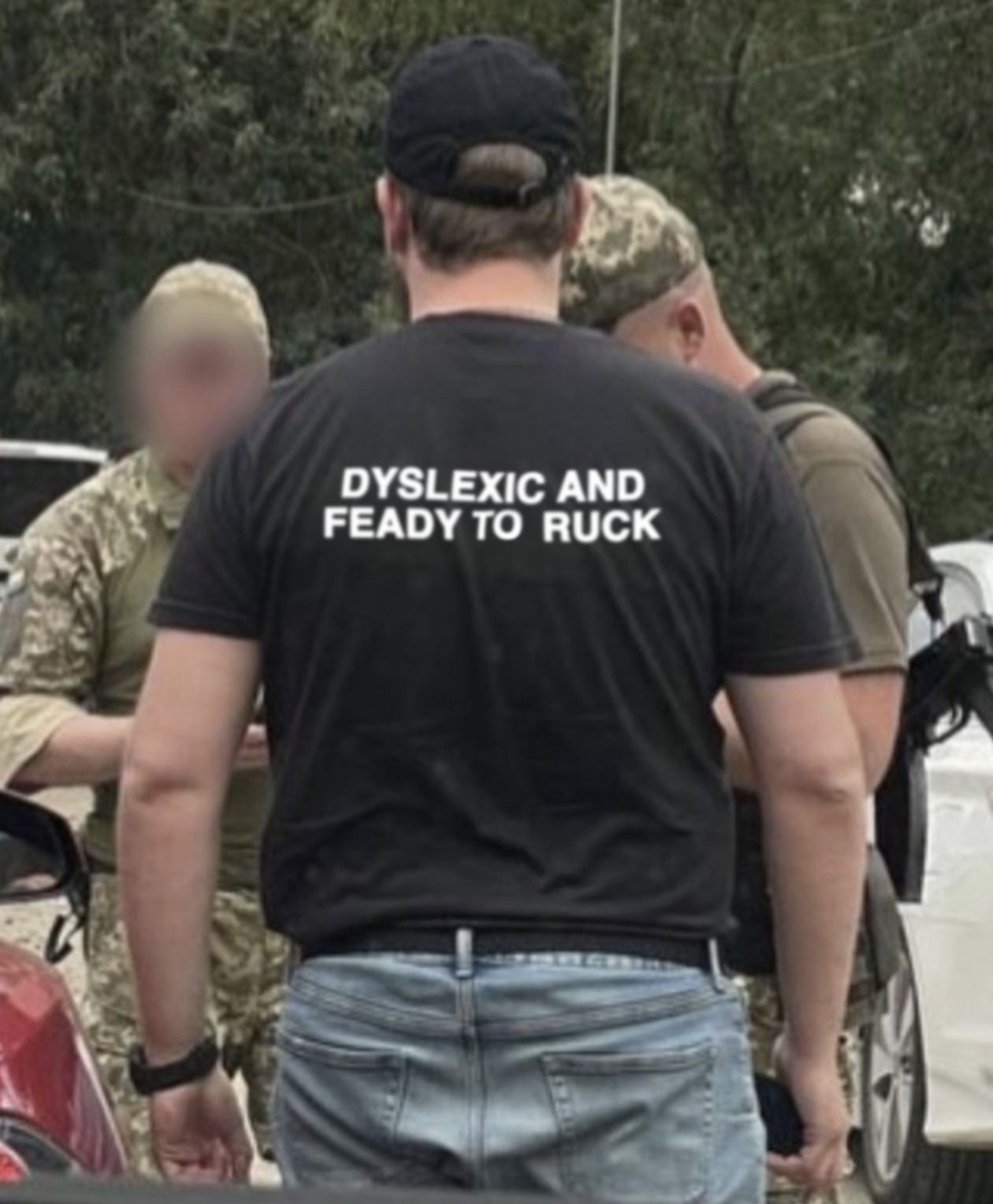 man - Dyslexic And Feady To Ruck