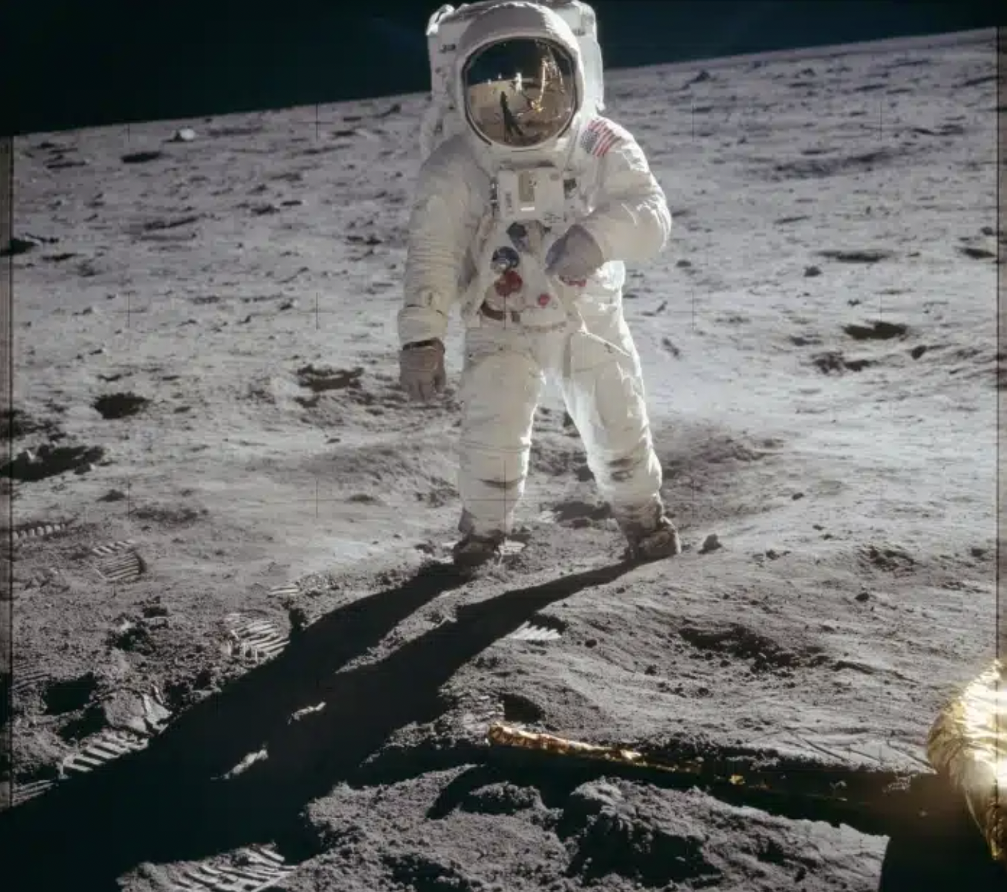 buzz aldrin on the moon